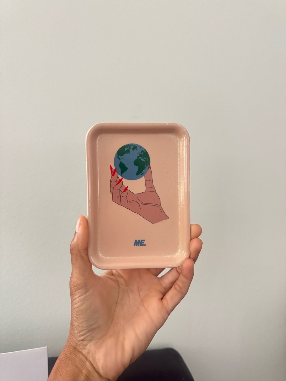Melody Ehsani Pink ME. Decorative Trinket Tray with Earth detail